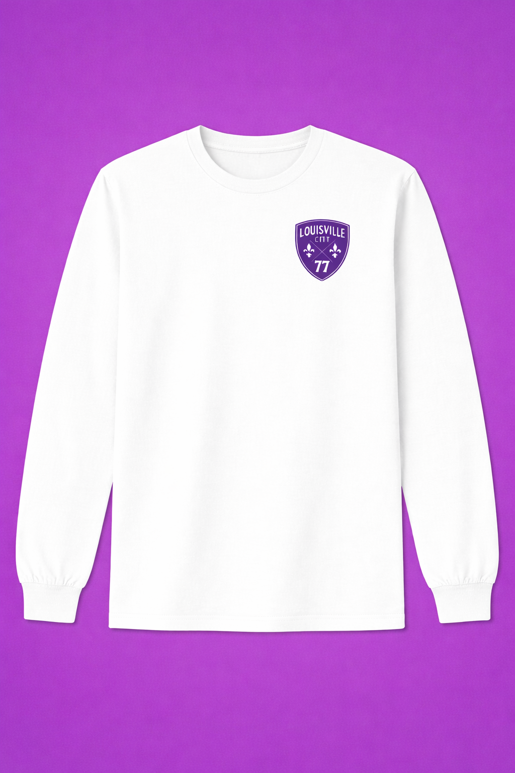 Cotton Tee Player's Number in LouCity logo